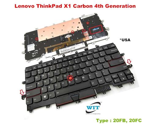 Keyboard For IBM Lenovo Thinkpad X1 Carbon GEN 2015 UK USA Layout MQ6