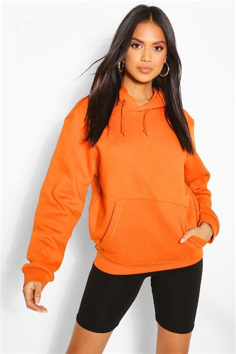 Basic Oversized Hoodie In 2023 Orange Outfit Orange Hoodie Outfits
