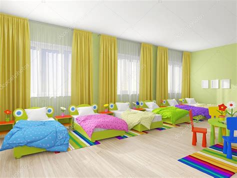 Bedroom Interior In Kindergarten — Stock Photo © Sanya253 79364968