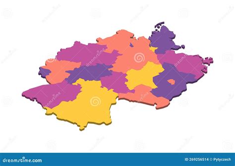Germany Political Map Of Administrative Divisions Vector Illustration