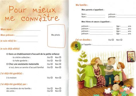 Cahier De Liaison Maternelle Présentation Pages de garde pour l école