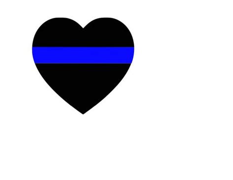 Thin Blue Line Heart Decal Thin Blue Line Decal Car Decal Etsy