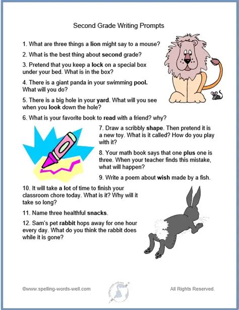 Second Grade Writing Prompts For Great Outcomes