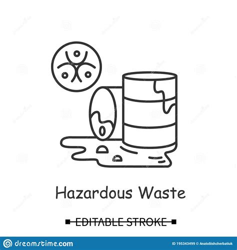 Hazardous Waste Icon Toxic Or Radioactive Liquids Barrels Simple