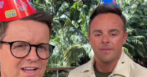 ant mcpartlin makes emotional birthday speech paying tribute to i m a celebrity mirror online