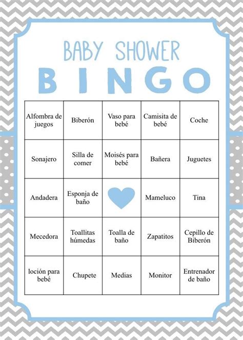 Bingo De Baby Shower Para Imprimir Gratis Mama Inventiva En 2020