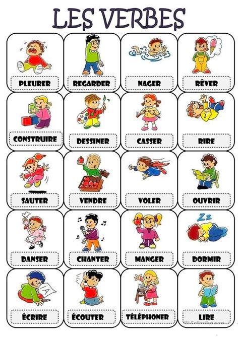 Les Verbes Verbes Français Fle Apprendre Le Français