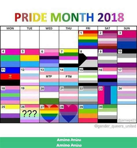 pride month calendar a place for demiromantics — since i weren t able to find lgbt pride