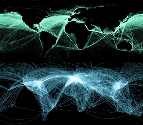 Global Air And Sea Routes World Maps Showing Commercial Sh Flickr