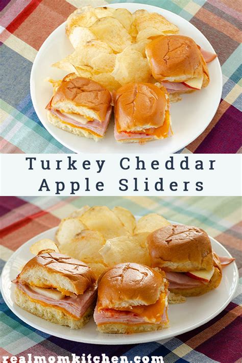 Turkey Cheddar Apple Sliders Real Mom Kitchen Appetizer