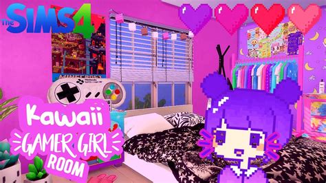 The Sims 4 🌺 Kawaii Gamer Girl Room‼️‼️🕹🎮👩🏻‍🎨 Cc Links Youtube