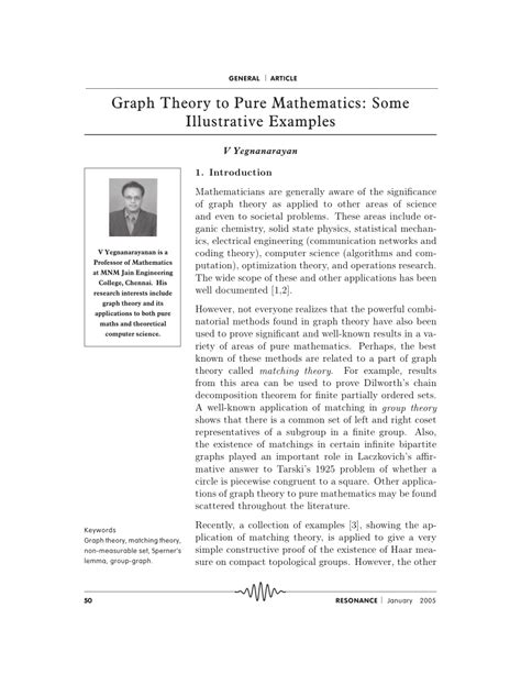 Pdf Graph Theory To Pure Mathematics Some Illustrative Examples