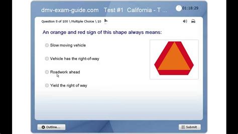 Dmv California Driver Permit Test Traffic Signs
