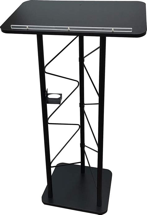 Black Lectern Truss Metalwood Pulpit Lectern With A Cup Holder 11568 H