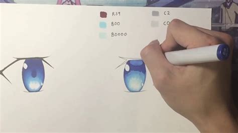 How To Color Anime Eyes With Copic Markers Beginner Tutorial Youtube