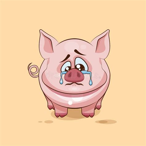 Cartoon Pig Sad Stock Illustrations 1157 Cartoon Pig Sad Stock
