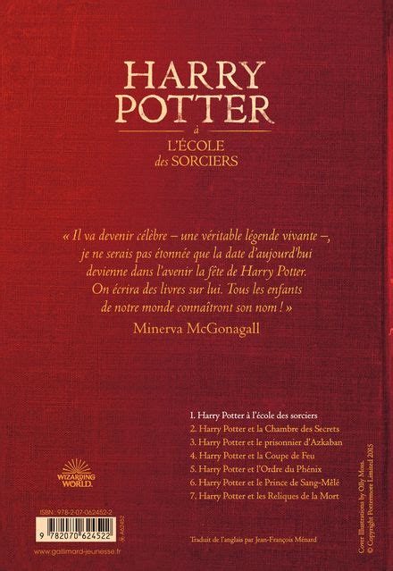 Romans Harry Potter à Lécole Des Sorciers Grand Format Littérature