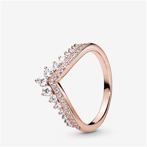 Pandora rose, cubic zirconia a trio of striking stones decorates this elegant ring in pandora rose. Princess Wishbone Ring | Pandora rose gold rings, Pandora ...