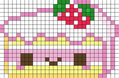 Kawaii Cake Perler Bead Pattern Bead Sprites Food Fuse Bead Patterns