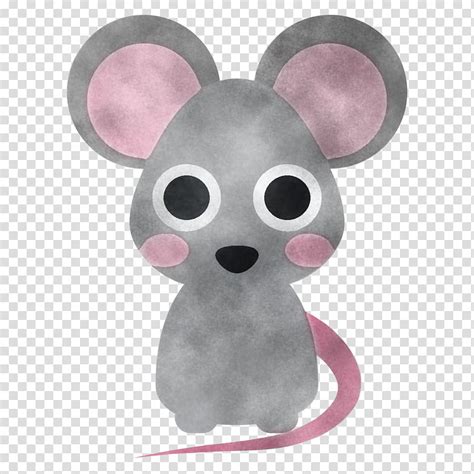 Pink Mouse Cartoon Nose Muridae Stuffed Toy Rat Snout Koala Animal