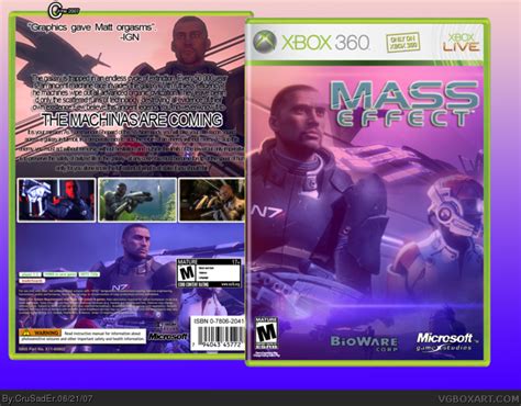 Mass Effect Xbox 360 Box Art Cover By Crusader