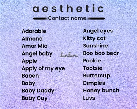💡Ide Nama Kontak Aesthetic untuk Pacar, Sahabat dan Teman - Dardura