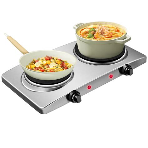 Costway 1800W Double Hot Plate Electric Countertop Burner Stainless