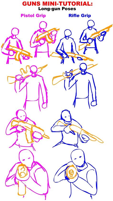 Guns Pose Drawing Reference Drawings
