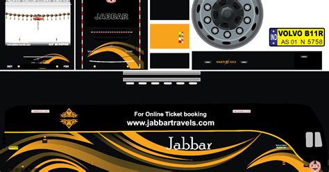 Jabbar Travels Volvo Bus Livery Jabbar Travels Livery Download