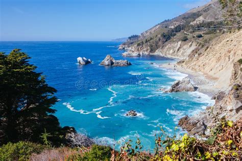 Big Sur Coastline View In California Usa Stock Photo Image Of Cliff