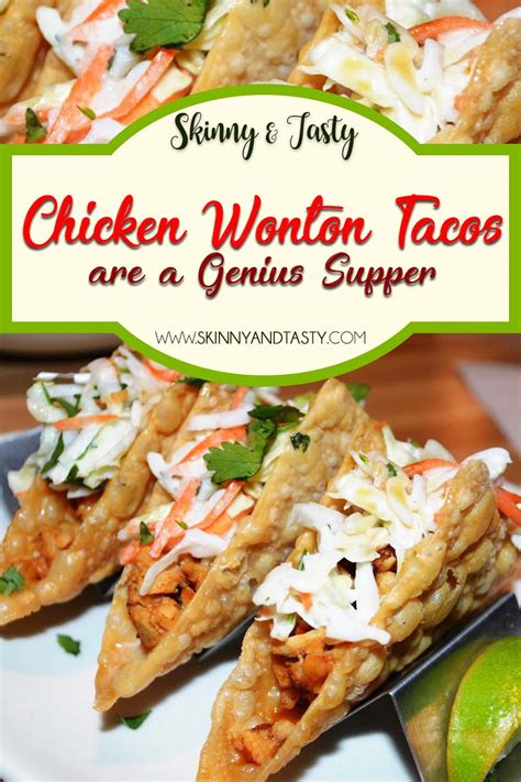 First, set out the wonton wrappers with a small bowl filled with water. Chicken Wonton Tacos Are a Genius Supper