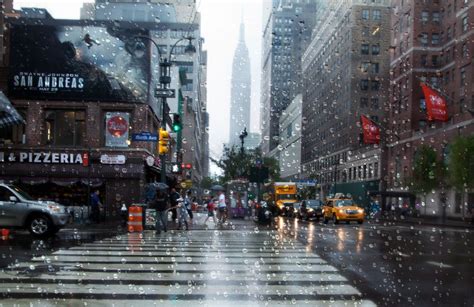 Its Raining Again New York City City Rain