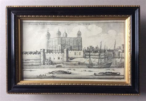 A Hollar Engraving Print Of The Tower Of London C1650 603881
