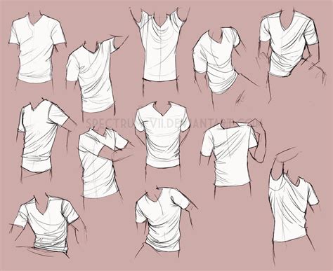 Shirt Folds Clothing Reference Clothes Angle Drawing Skills Drawing