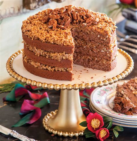 A slightly modified version of paula deen's famous, delicious cream cheese pound cake topped with berries and whipped cream. German Chocolate Cake - Southern Lady Magazine