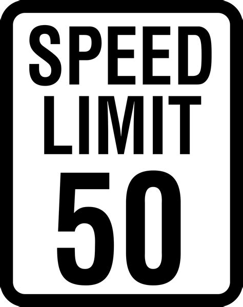 Speed Limit Sign Clip Art Library