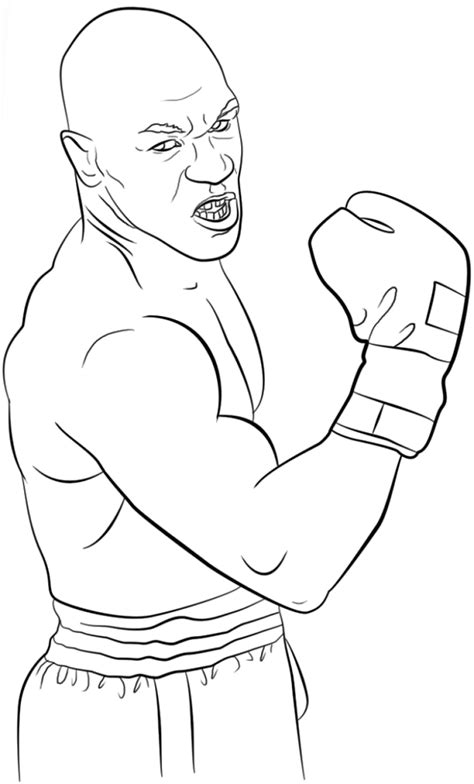 Boxeador Practicando Para Colorear Imprimir E Dibujar Dibujos