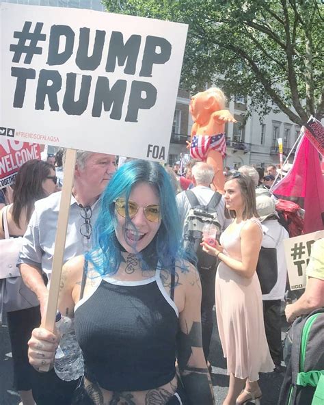 ♀ rebecca crow on twitter today i hit london to protest against donald trump s visit 🙌