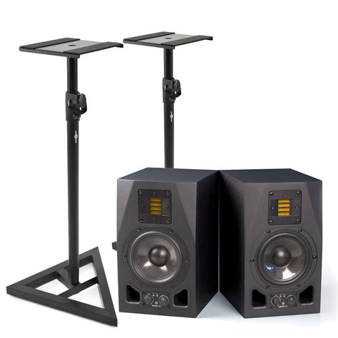 Adam A5x Active Studio Monitors With Stands Pair Gear4music