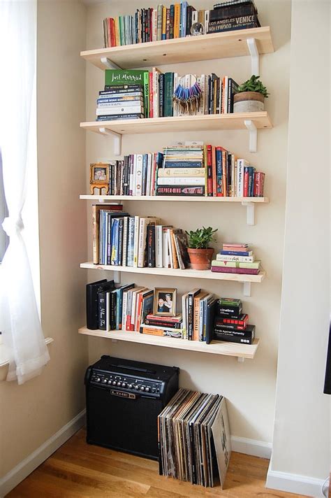 Pine Hanging Shelves For Your Living Room Simple Bookshelf