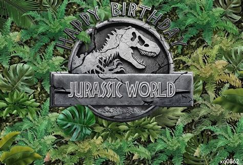 Dinosaur Jurassic Park World Green Personalised Birthday Party Supplies