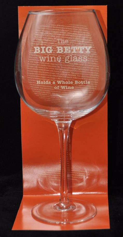 Items Similar To Big Betty Wine Glass On Etsy