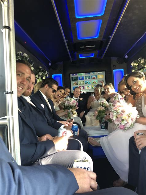 wedding limo party bus service chicago trolley cheap limo rental party bus wedding