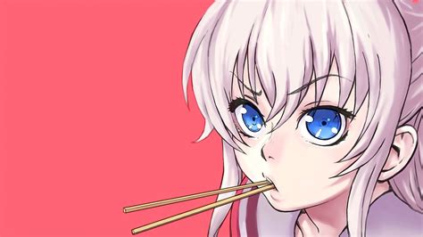 Wallpaper Drawing Illustration Blonde Anime Girls Blue Eyes