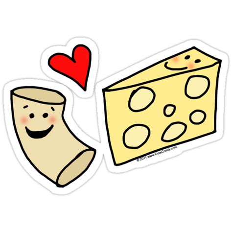 Cute Macaroni And Cheese Love Stickers By Cutencomfy Redbubble