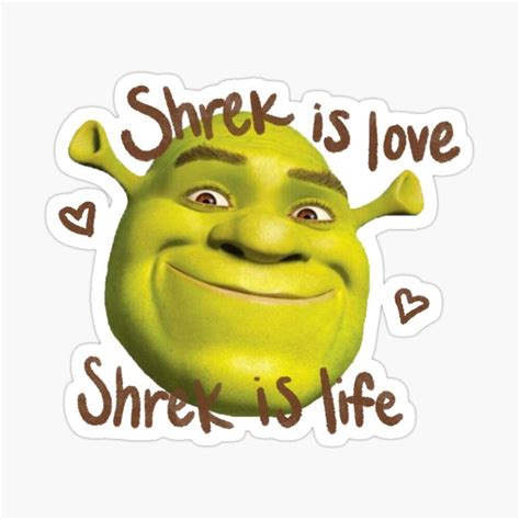 Shrek Is Love Shrek Is Life Sticker By Kaylafaganart Shrek Cute