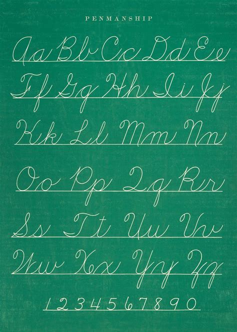 Cursive Alphabet 1960s