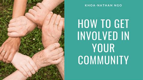 How To Get Involved In Your Community