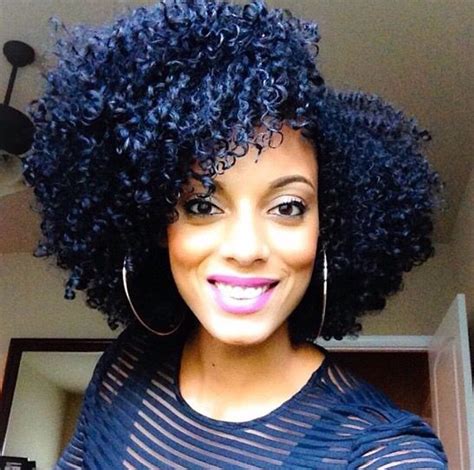 Ombre Midnight Blue Natural Hair