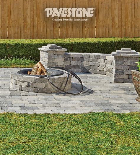 Pavestones Rumblestone Round Fire Pit In Greystone Firepit